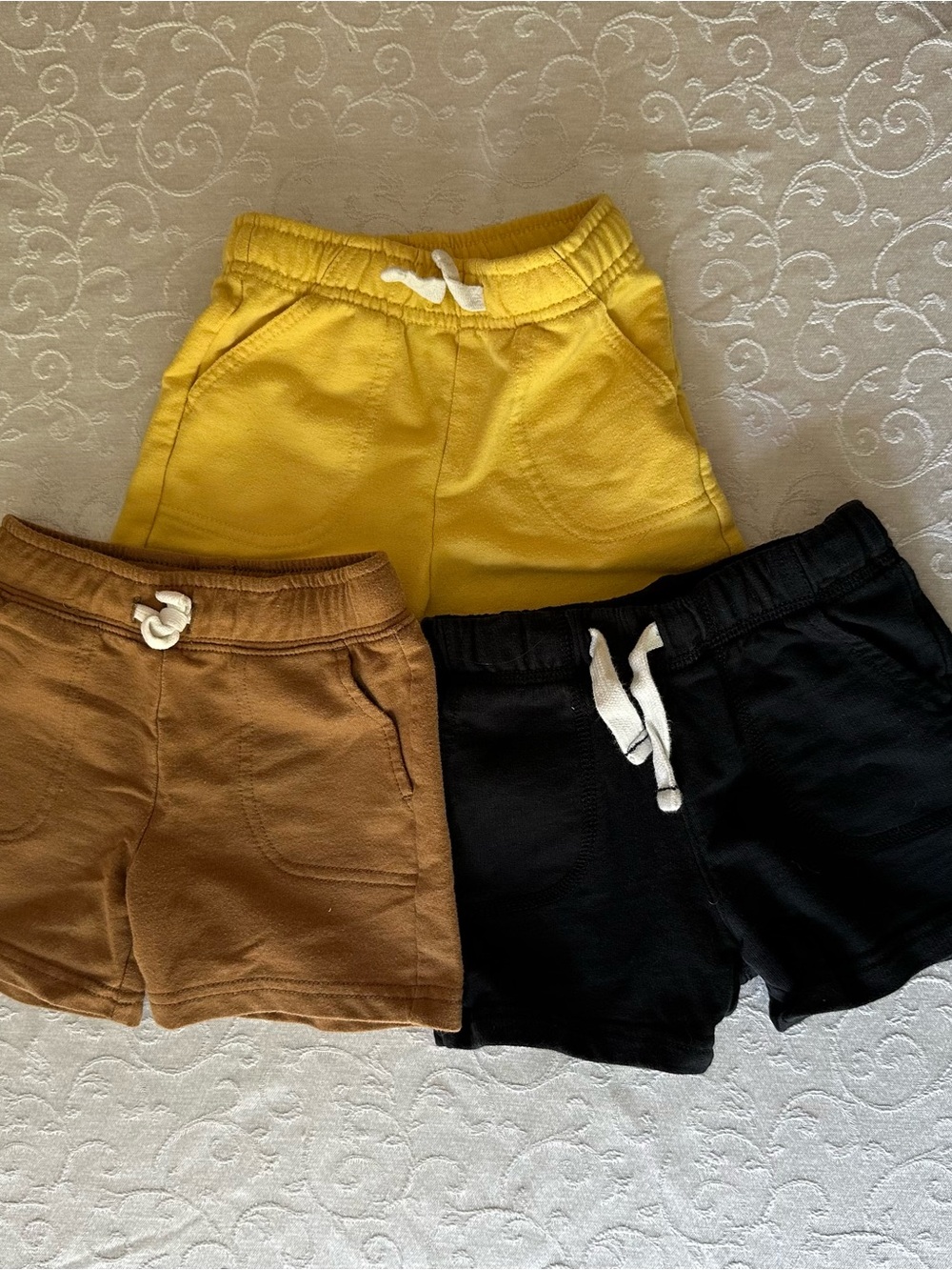 Cat & Jack Baby Toddler Stretch Drawstring Shorts (Bundle of 3)